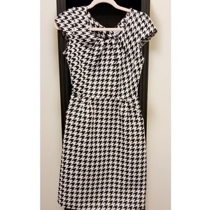 Houndstooth Cap Sleeve Dress